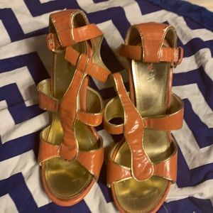 Mango/peach/orange Heels-used
